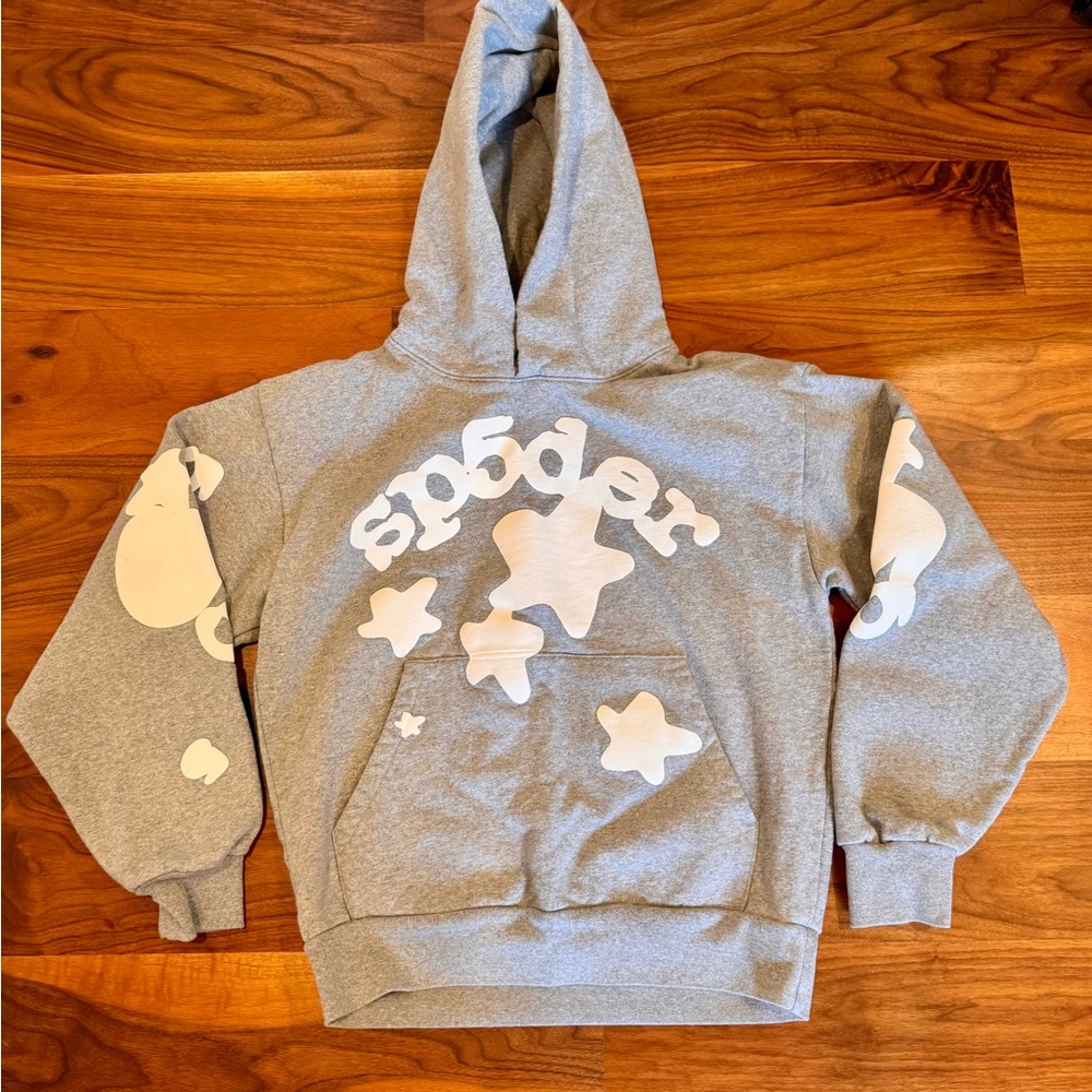 Sp5der Beluga Grey Hoodie - M